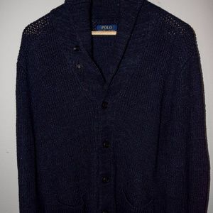 POLO RALPH LAUREN (M) MEN'S SHAWL CORD SWEATER